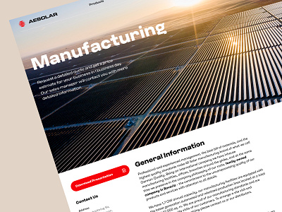 Manufacturing. AE Solar website. Germany Solar Panels ae solar eco ecommerce efficient solar panel energy energy industry european german manufacturer germany high quality products high quality solar panels landing page manufacturing power products solar solar energy solar panel ui ukraine