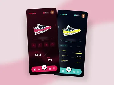 STEPAID - NFT Move to earn App aplication design app bitcoin blockchain clean crypto crypto art cryptocurrency etherium investment m2e mobile app navigation nft nft collection solana ui uiux ux