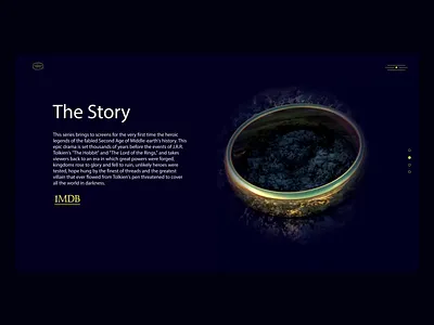 LOTR: Rings of Power The Story Section animation design graphic design graphics interface lord of the rings lotr motion graphics rings of power tolkien ui ui design ui design studio web design web design studio website website design