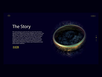 LOTR: Rings of Power The Story Section animation design graphic design graphics interface lord of the rings lotr motion graphics rings of power tolkien ui ui design ui design studio web design web design studio website website design