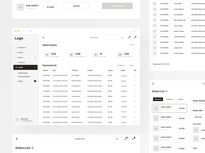Wireframe | Food Web Application application clean design food fooddelivery lofi wireframe mobileapp ui wireframe