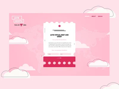 Ticket Page aesthetic illustration landingpage minimalist ticket ui ux web