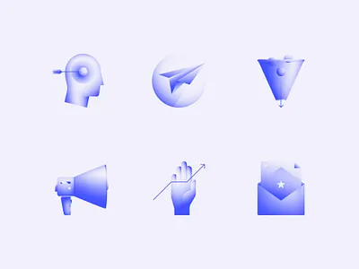 Alpha Icons Dark Version / Marketing Related abstract branding business clean concept design flat glass gradient human icon illustration mail marketing set speaker symbol transparent ui vector