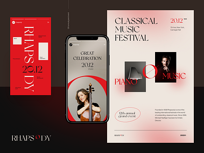 Rhapsody Festival Marketing Materials agency brand guidelines brand identity branding branding design branding guidelines design dribbble event halo lab identity logo logo design logotype marketing music packaging pitch deck smm studio