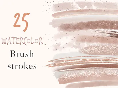 Pastel Coffee Brush Strokes Clipart branding bru brush brushstrokes design etsy glitter graphic design illustration logo paint