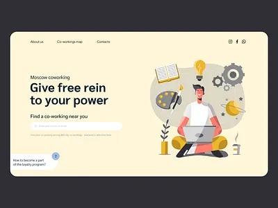 Co-working network website branding concept coworking design illustration logo trends ui ux webdesign webdesigner website