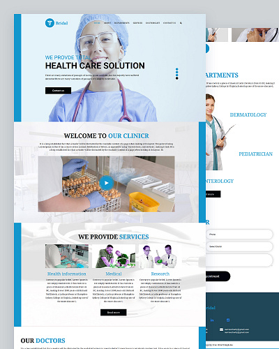 Bridal bootstrap clinic css health care hospital html5 responsive template