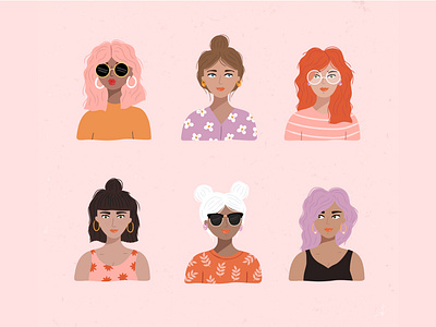 Fun with faces exploration 2d character colorful design drawing expressions fun graphicdesign graphics illustration illustrator vector