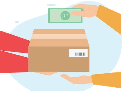 Cash On Deliver (COD) flat design illustration cash on delivery cod design flat design graphic design illustration online shopping png transparrent vector