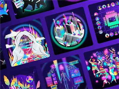 Wonder Web3 article illustrations bear market blockchain blog conferences creator economy dao daos dei digital nomads editorial illustration galaxy headers illustration patterns psychedelic roadmaps space surreal vector web3