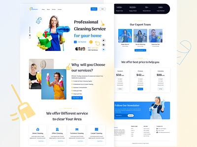 Cleaning Service UI clean cleaning cleaning service corporate design dry cleaning figma graphic design laundry modern product design service ui ui design uiux ux website