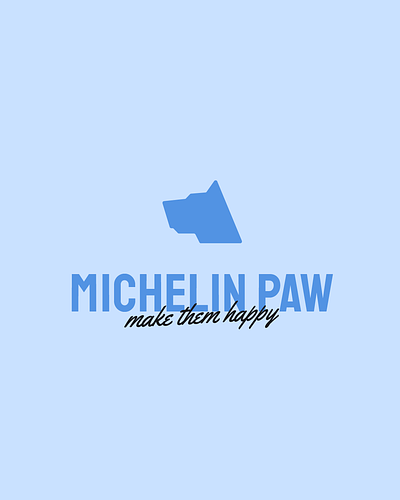 Michelin Paw dog food brand design brand identity branding brandmark design dog dog food graphic design graphic designer illustration logo logo design logo designer logomark logotype packaging packaging design social media