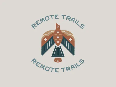 Remote Trails brand assets apparel australia badge bird branding illustration native nature outdoors shirt trails type typography