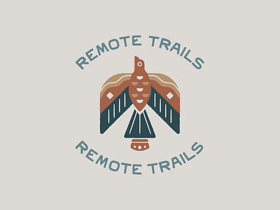 Remote Trails brand assets apparel australia badge bird branding illustration native nature outdoors shirt trails type typography