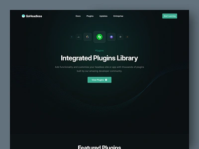 GoHeadless - Plugins cms dark colors dark mode development futuristic headless minimalist plugins ui web wordpress