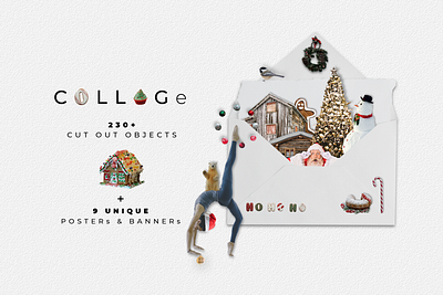 Winter COLLAGE CREATOR n.1 2022 christmas christmas tree collage cookies graphic design holidays new year photoshop santa winter