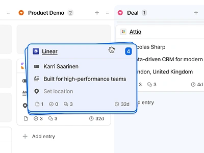 Kanban Card Stack board card crm dark dark mode drag and drop kanban kanban board kanban card light light mode product stack ui