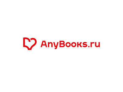 Anybooks any book brand branding design font heart identity illustration letter logo logotype love store textbook