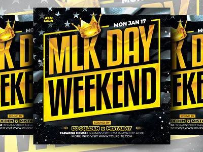 MLK Day Weekend Flyer design design template event event flyer flyer flyer design flyer template graphic design logo poster print template psd design psd template template template design usa