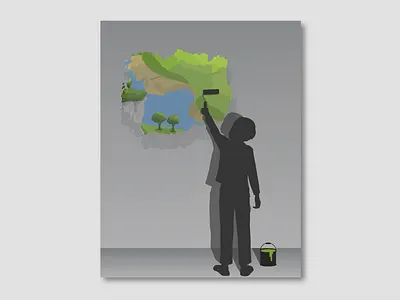 Create Your Own World Poster graphic design illustration poster