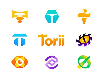 Torii Logo Explorations and Proposals (Unused for Sale) alphabet brand identity branding champion glory run marathon circle circles rounded dimension dragon eye view optic for sale unused buy gate portal enter exit gradient nft metaverse it tech technology letter t logo mark symbol icon mihai dolganiuc design saas solid timeless startup teleport thunder bolt lightning wordmark