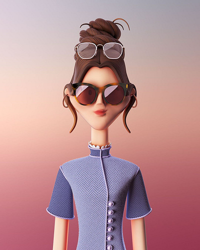 Sunny Day 3d character foreal illustration