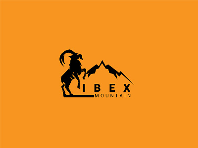 Ibex Mountain Logo animal bighorn logo branding design fighting goat logo goat mountain graphic design horns ibex logo ibex mountain illustration logo mountain logo powerpoint ram logo strong vector wild wildlife