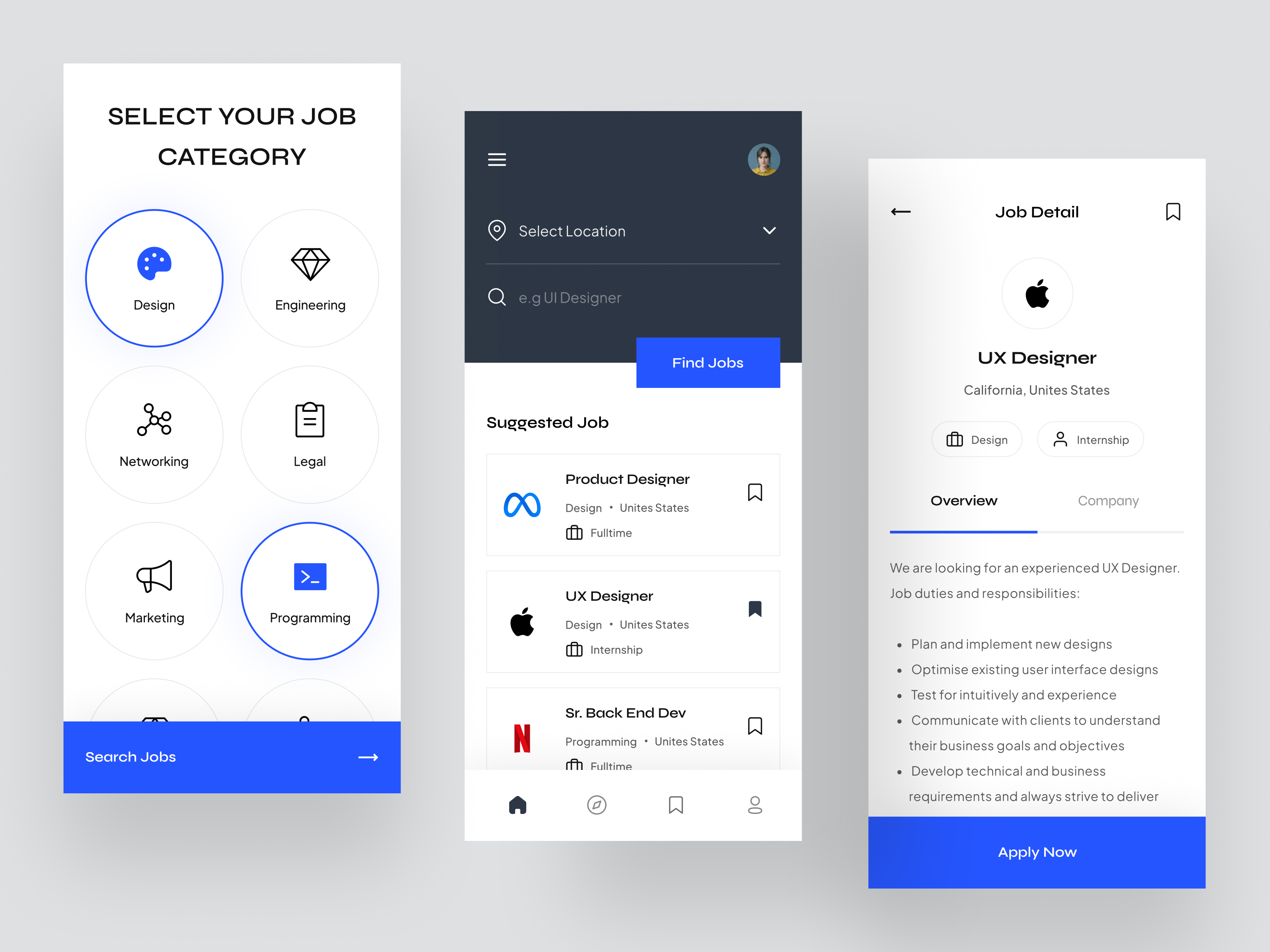 Pahalan - Job Finder Mobile App career design employee find job find work hire hiring ios job job find job finder job listing job portal job search mobile mobile design ui uidesign ux work