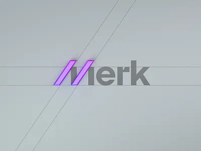 Merk • Logo design aesthetic blue brand brand agency branding branding agency design studio font logo design pink slash studio type web