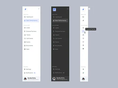 Sidebar Navigation clean ui dark dashboard design leftbar light menu minimal nav bar navigation side bar sidebar navigation ui ux