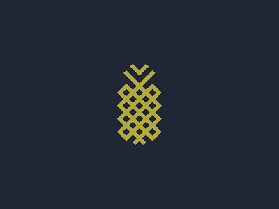 Pineapple branding design food fruit geometric identity illustration logo minimal pineapple simple tropic tropical