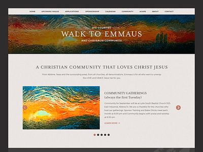 Big Country Walk To Emmaus // Web Design christian church church web design ministry ministry web design non profit non profit web design