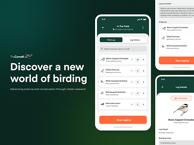 Birding App Concept: Citizen Science app audubon bird citizen science conservation cornell ebird education environmental identification log mobile nature product product design research science sustainability