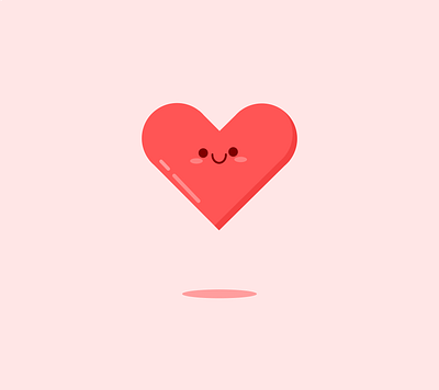 Kawaii Heart Illustration app design graphic design icon illustration logo vector