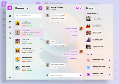 Q Chat Interface Design affinitydesigner branding design illustration illustrator ui ux vector