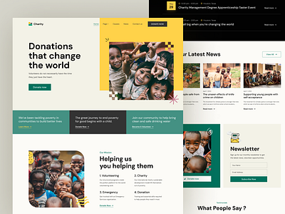 Charity Website Design - Charity charity charity web design figma design free ui resource home page landing page ui resource uihut web deisgn web template