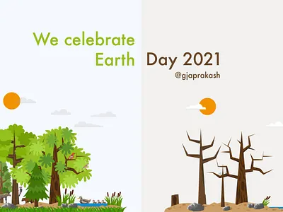 Earth day 2021 graphic design