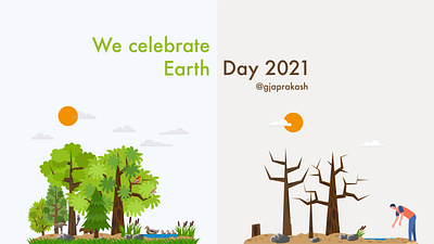 Earth day 2021 graphic design