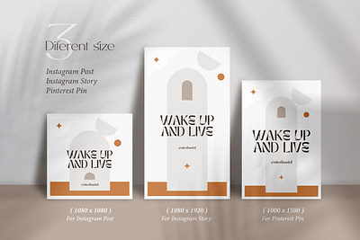 Boho Quotes Canva Template boho branding canva design elegant fashion graphic design illustration instagram logo minimslist modermn pinterest quote sosmed story template templaz ui