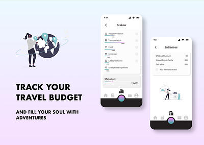 Travel Budget Calculator #DailyUI adventure app budget budget tracker calculator challenge dailyui design designer expenses tracker figma mobile money travel traveling ui uiux