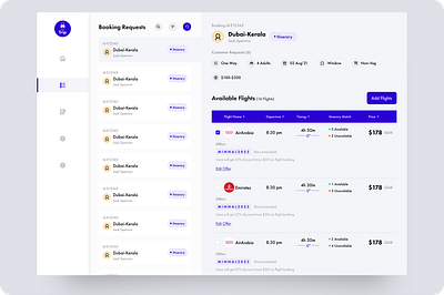 Travel Agent Dashboard - I agent dashboard design travel ui ui design uiuxdesign web design