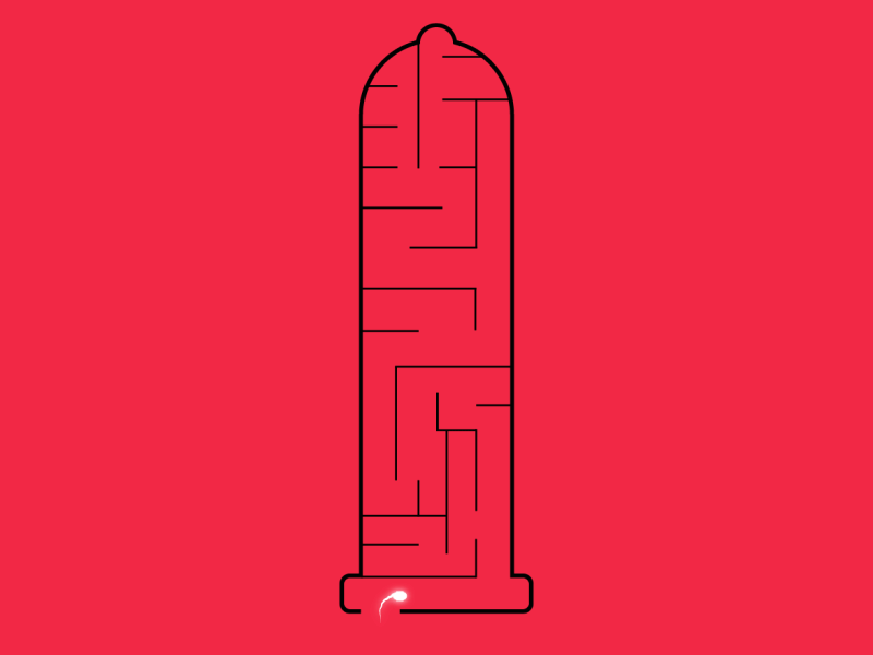 maze 2d animation condom maze motion graphics