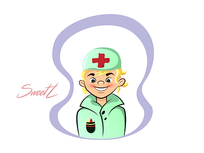 Doctor 2d art ambulance branding cartoon character diagnosis disease doctor hospital illustratorukraine medic medicine optometrist pain patient polyclinic surgeon sweetl therapist vector