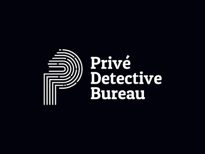 Privé Detective Bureau Logo branding design fingerpint fingerprint logo identity letter mark letter mark p letter p logo logo design p design p logo private detective private detective logo