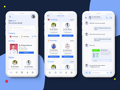 Doc Appointment App UI Design app design doc appoinment ui figma ui ux