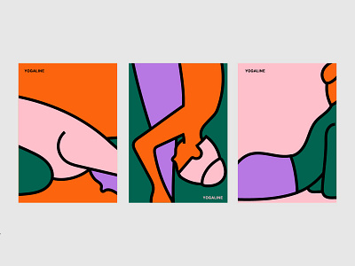 Branding + Illustration bold branding colorful design editorial flyer illustration minimal yoga