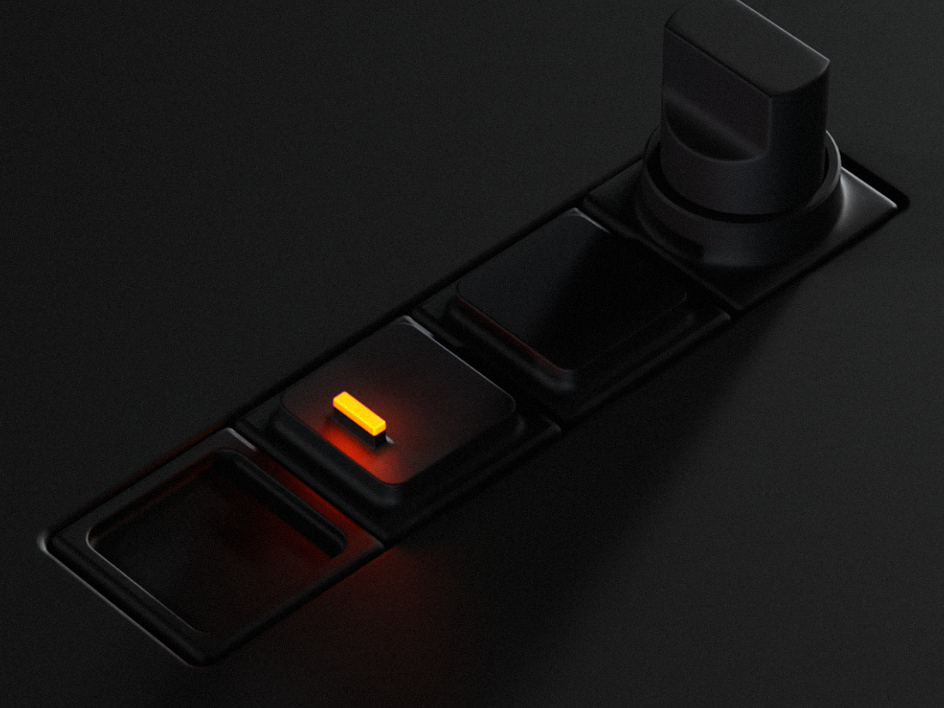 Knobs & Buttons 3d aesthetic black blender button dashboard knob ui ux