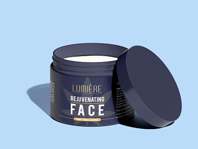 CBD face cream label design branding design illustration label label packaging labeldesign logo package design packaging design ui