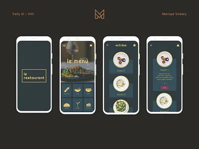 Daily UI :: 043 043 app app design app ui daily 100 daily challenge daily ui daily ui 043 dailyui dailyui043 design dinner drink food interface menu menu app restaurant ui wine