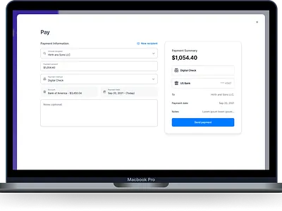 Make a payment financial pay payment ui ux